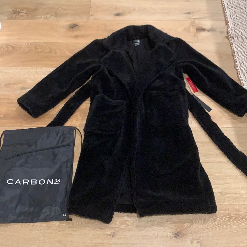 Never before worn black teddy jacket